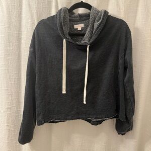 Colsie Charcoal and Light Gray Fleece Jacket